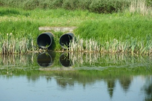 Sewage water outlet of a residential area in Denmark.